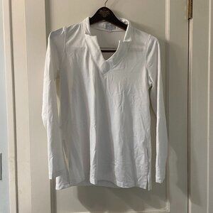 A’NUE MIAMI Women’s Long Sleeve V-Neck Tee - White